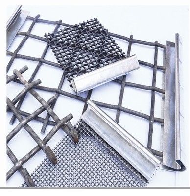 Steel Metal Mesh Lock Crimp Wire Mesh Galvanized With Square / Rectangular Openings