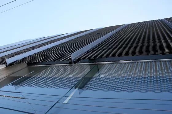 Aluminum Expanded Metal Screen Mesh Curtain Wall Galvanized Building Design Material